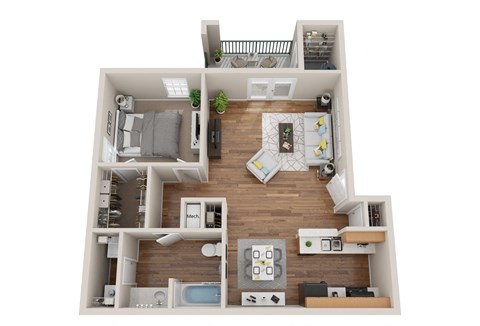 1Bed 1Bath at Grand at Pearl Apartments, Pearl